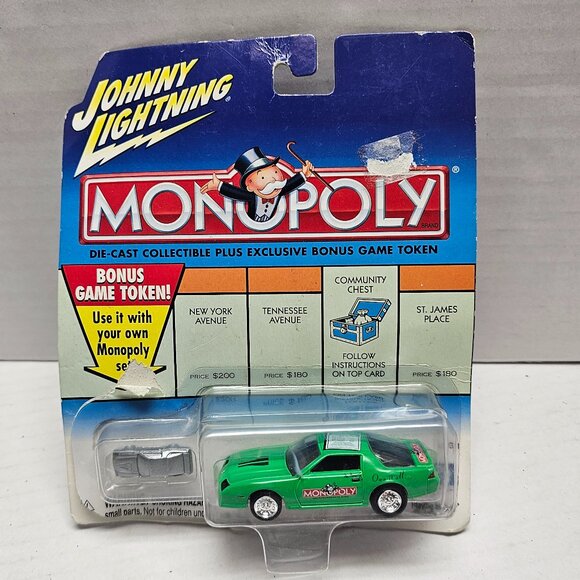 New Johnny Lightning Car Monopoly Series Green 1982 Chevrolet Camaro Z28 Bonus - Picture 1 of 15